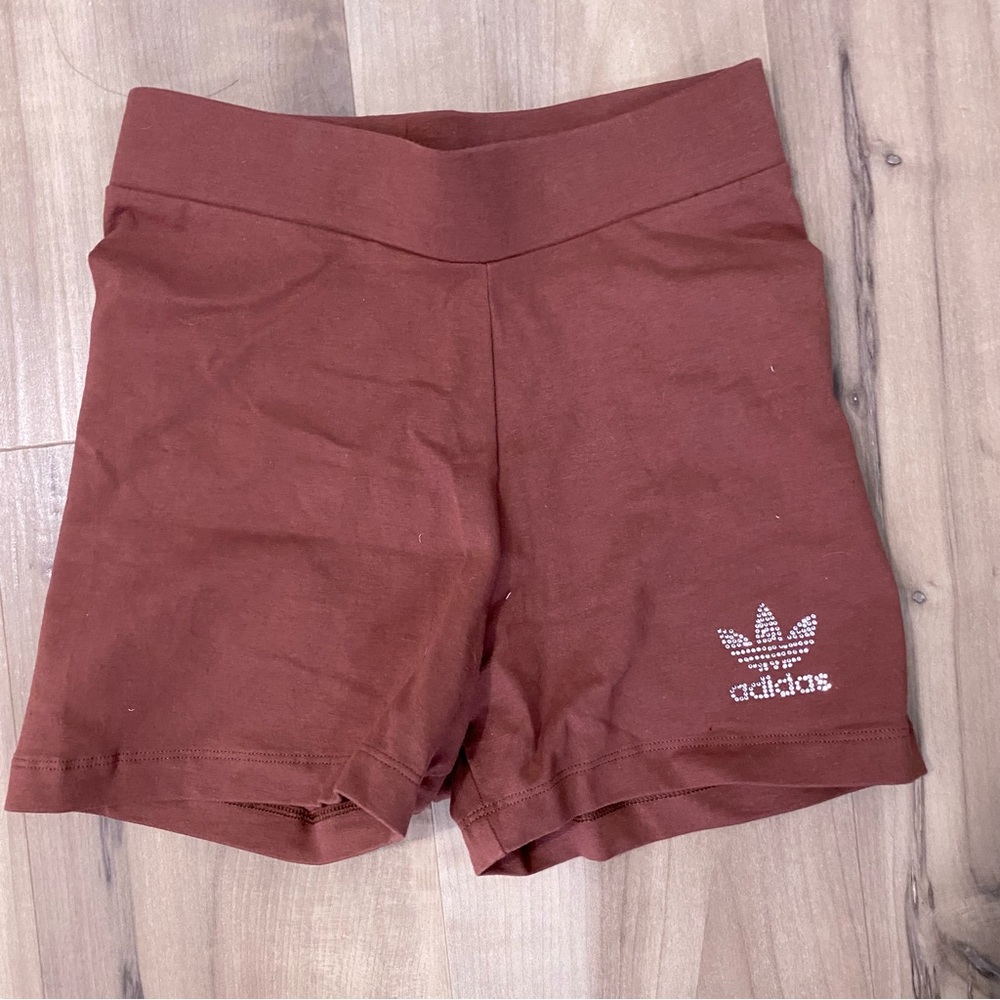 Pink Adidas Shorts with Bedazzles